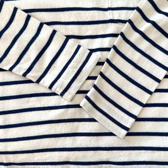Vineyard Vines Striped Button Mockneck Cotton Long Sleeve Top Size Small - Picture 6 of 8